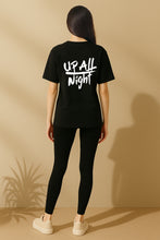 Load image into Gallery viewer, SAVI Unisex &#39;Smiley Faced Up All Night&#39; Oversized heavyweight t-shirt