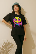 Load image into Gallery viewer, SAVI Unisex &#39;Smiley Faced Up All Night&#39; Oversized heavyweight t-shirt