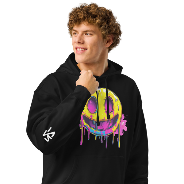 SAVI Unisex 'Smiley Faced Up All Night' Oversized heavyweight hoodie